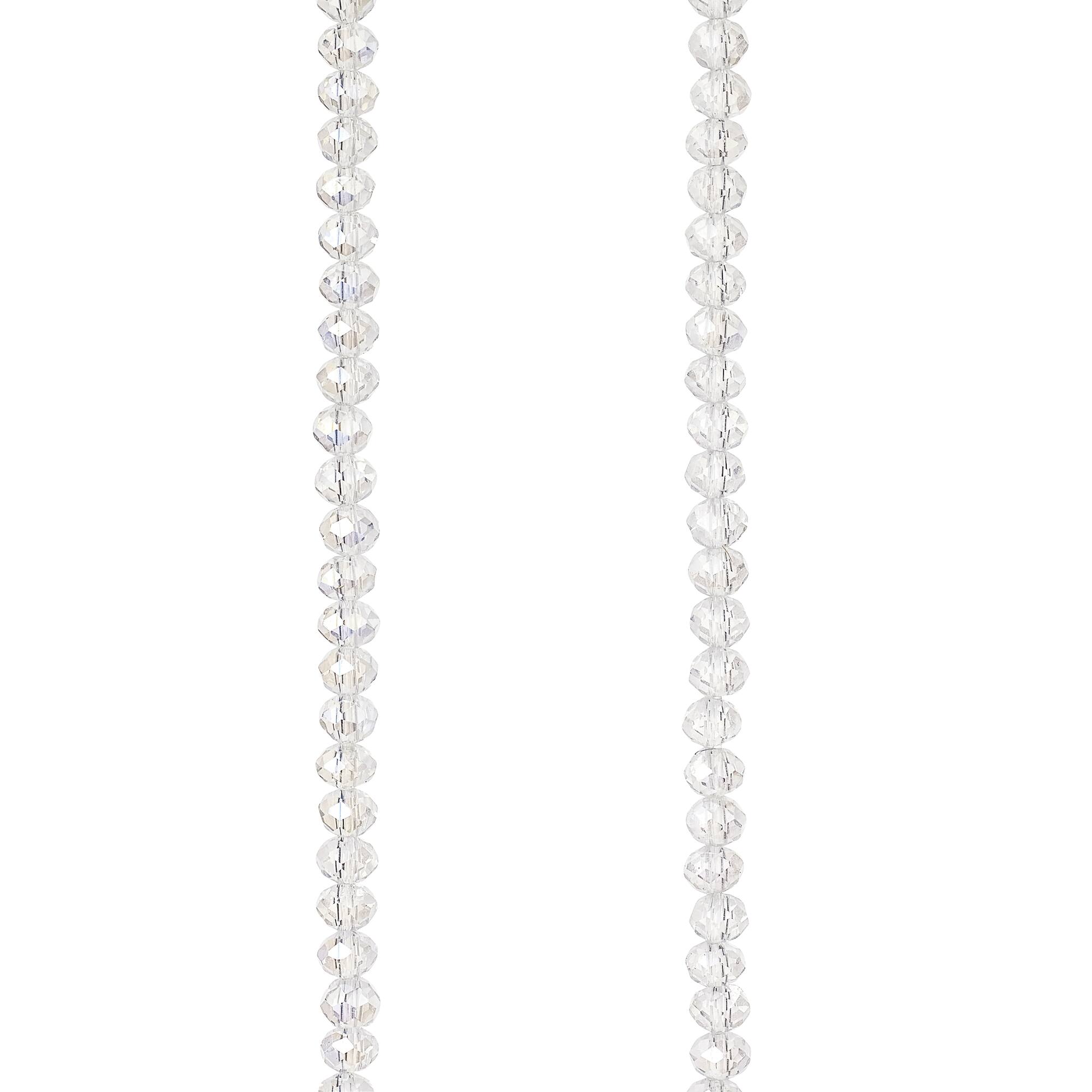 Crystal Faceted Glass Rondelle Beads, 3mm by Bead Landing™